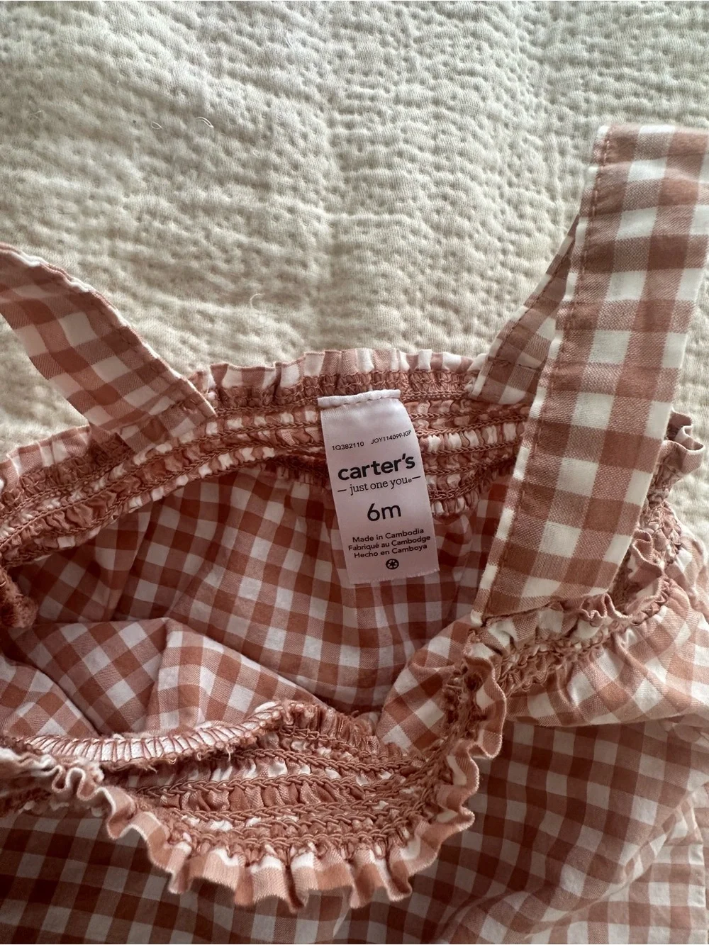 |Carter’s| Gingham Bubble Romper